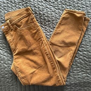 J. Crew tan corduroy skinny pants
